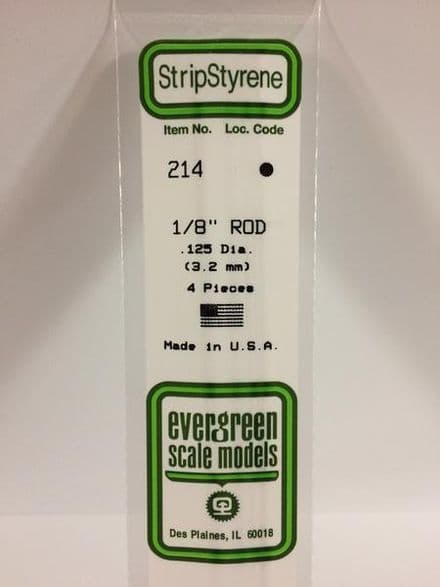 EG214 	1/8 ROD EVERGREEN (4)