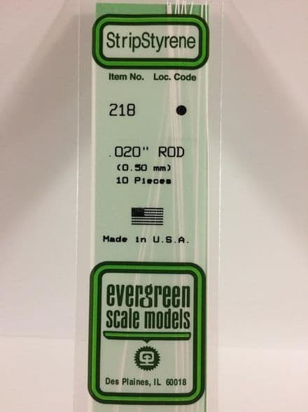 EG218 0.020 ROD EVERGREEN (10)