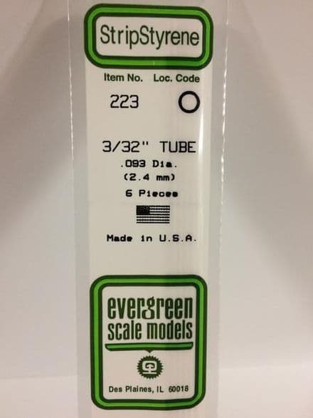 EG223 3/32 .093 TUBE EVERGREEN (6)