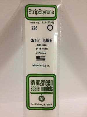 EG226 3/16TUBE EVERGREEN .187 (4)