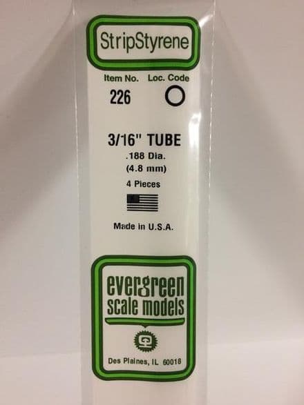 EG226 3/16TUBE EVERGREEN .187 (4)