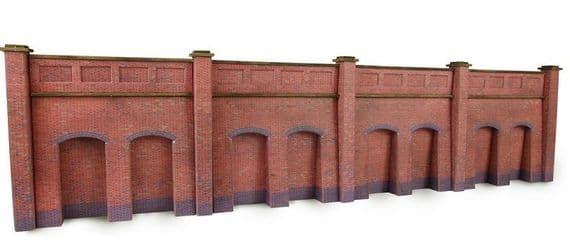 PN145 N Scale Retaining Wall in Red Brick