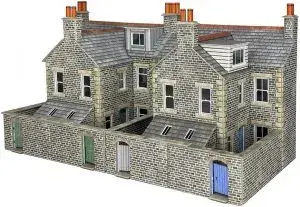 PO305 Low Relief Terraced House Backs – Stone