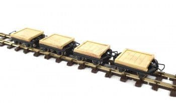 SALE 3005 Flat Wagons x4 Without Brakes