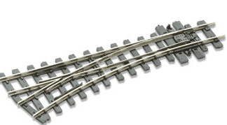 SLE492 304mm (12in) radius L/H turnout, nickel silver rail