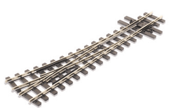 SLE495 Mainline Turnout R/H, 457mm (18in) radius, nickel silver rail