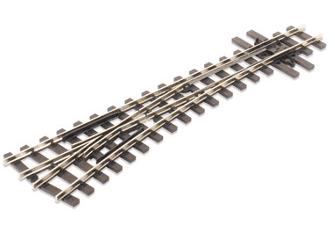 SLE496 Mainline Turnout L/H, 457mm (18in) radius, nickel silver rail