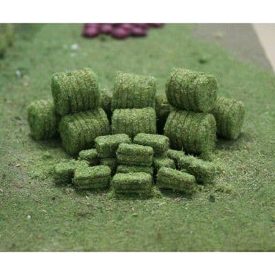 TS00925 N Gauge Hay Bales (10 round / 15 rectangle)