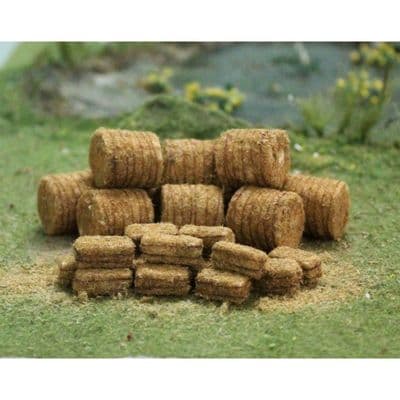 TS00926  N Gauge Straw Bales (10 round / 15 rectangle)