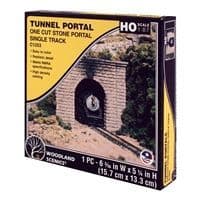 WC1253 HO Cut Stone Single Tunnel Portal