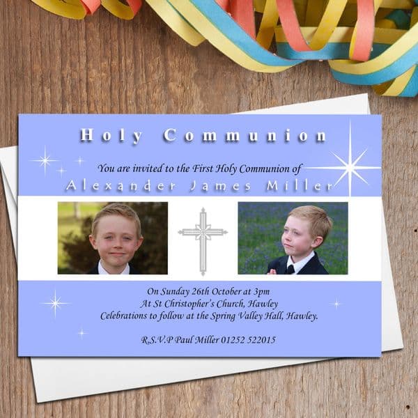 10 Personalised 1st First Holy Communion PHOTO Invitations N18