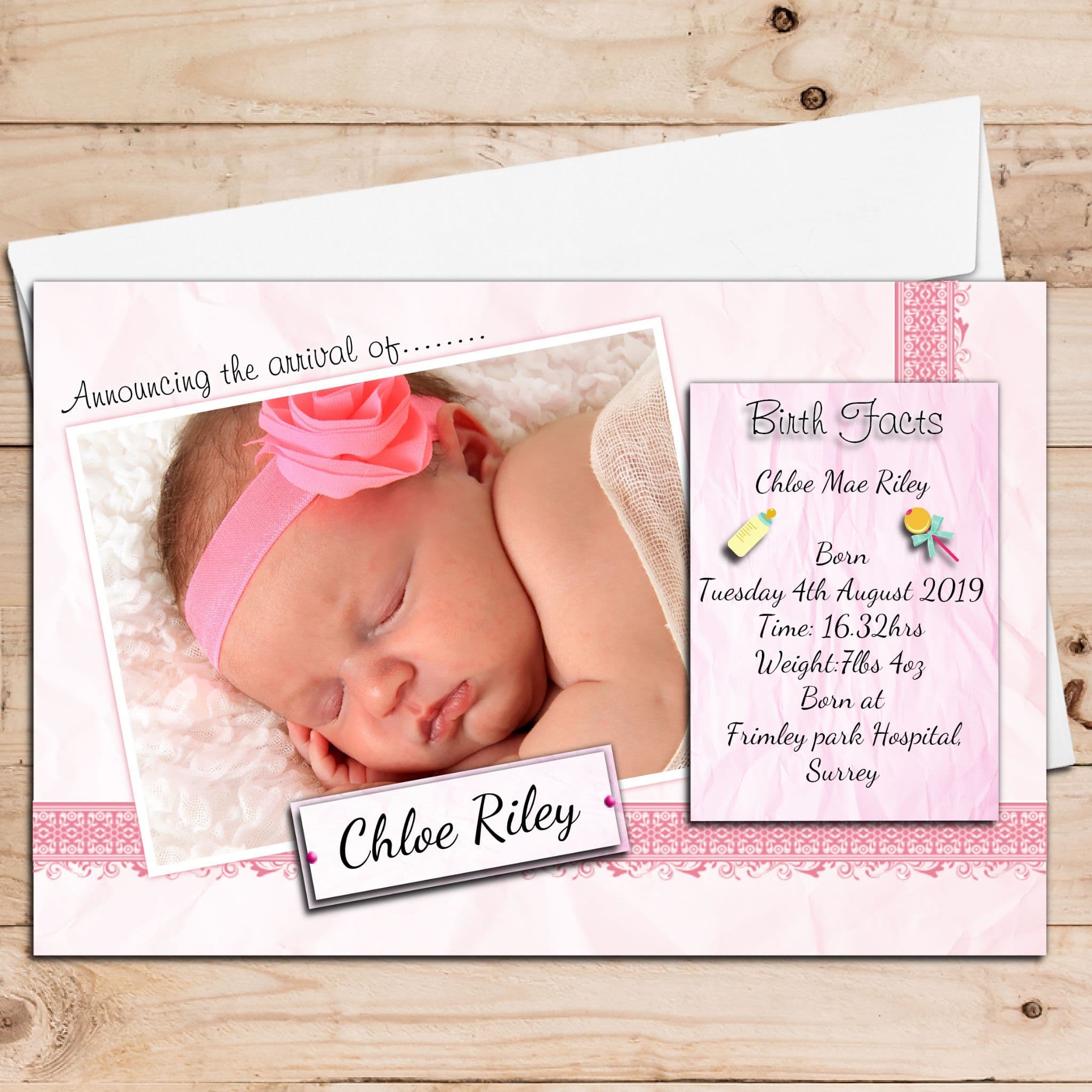 Cute Twin Baby Girls Godfather Personalized Thank You Card - Red Heart Print, image size:2048x2048