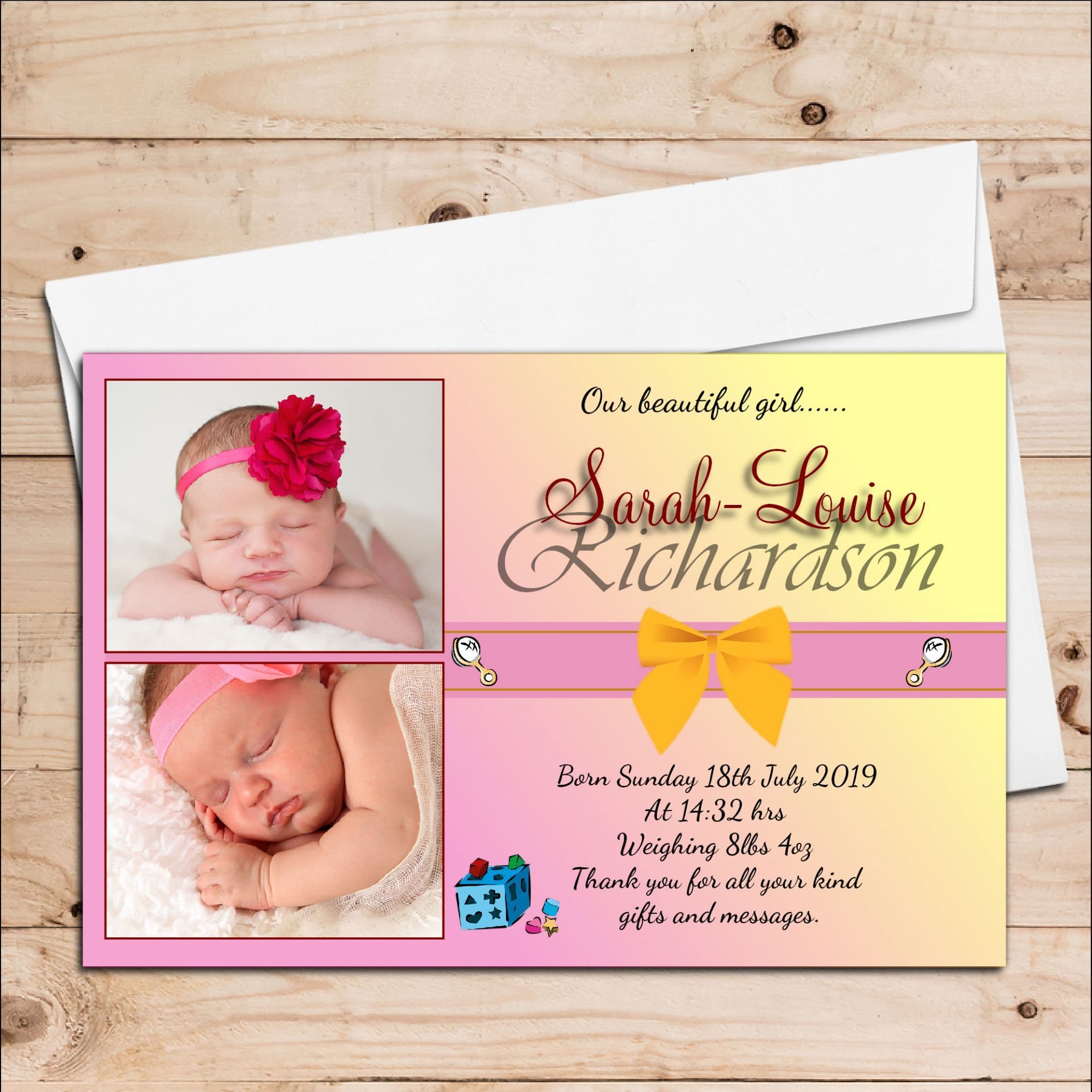 Birth Announcement Cards Baby Announcement Cards