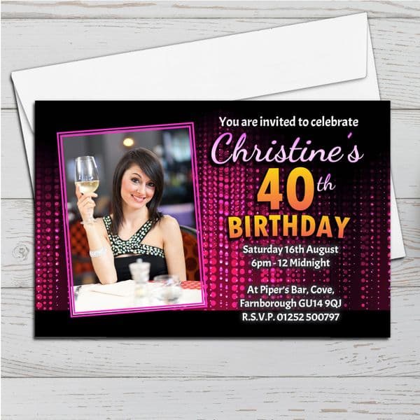 10 Personalised Birthday Invitations N15