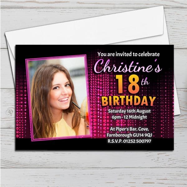 10 Personalised Birthday Invitations N15