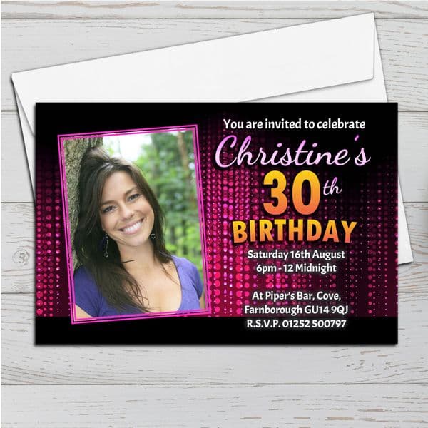 10 Personalised Birthday Invitations N15