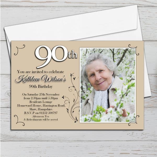 10 Personalised Birthday PHOTO Invitations N41 - Any Age