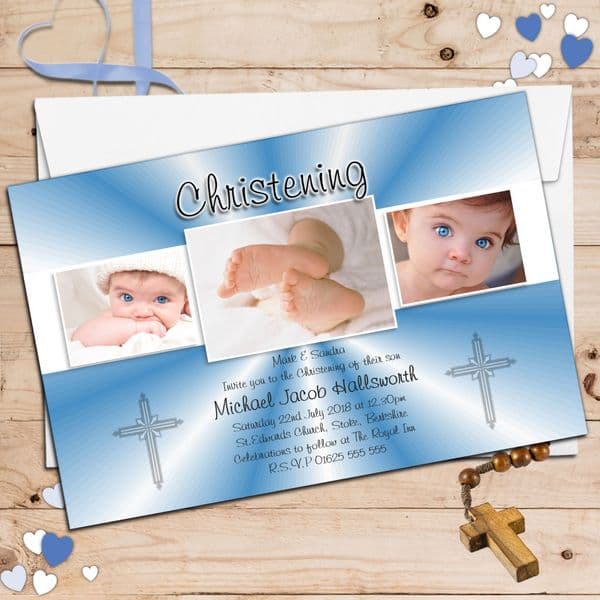 Personalised Christening Invitations / Personalised Baptism Cards
