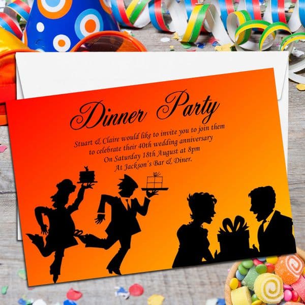 10 Personalised 'Come Dine with me' Dinner Party Invitations No1
