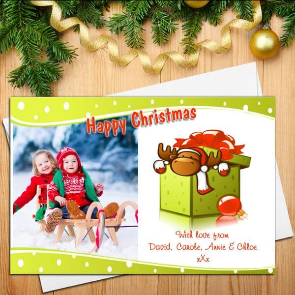 10 Personalised Family Christmas Xmas PHOTO Post Cards N23