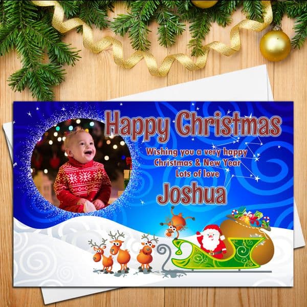 10 Personalised Family Christmas Xmas PHOTO Post Cards N6