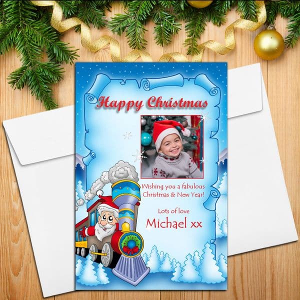 10 Personalised Family Christmas Xmas PHOTO Post Cards N7