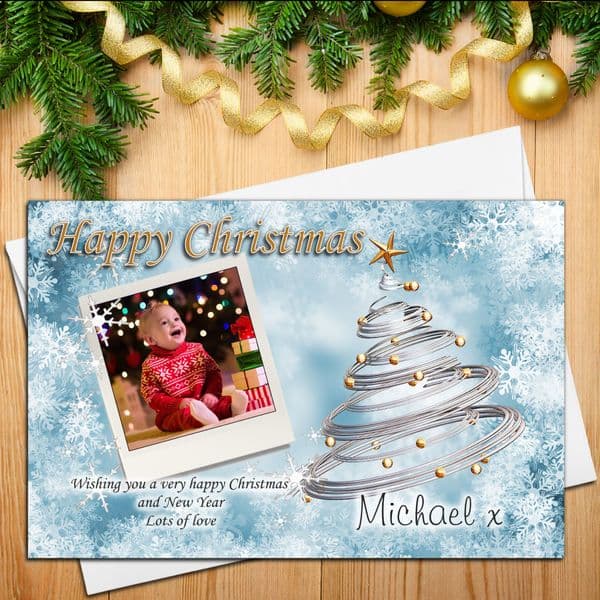 10 Personalised Family Christmas Xmas PHOTO Post Cards N9