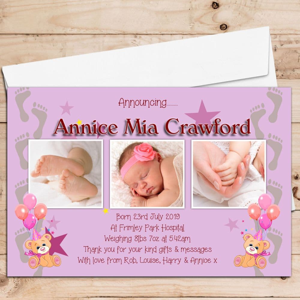 Birth Announcement Cards Baby Announcement Cards