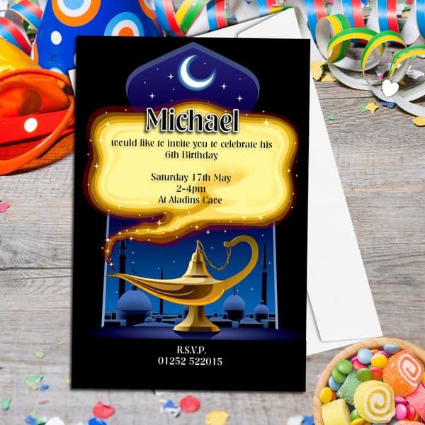 10 Personalised Magic Birthday Party Invitations N93