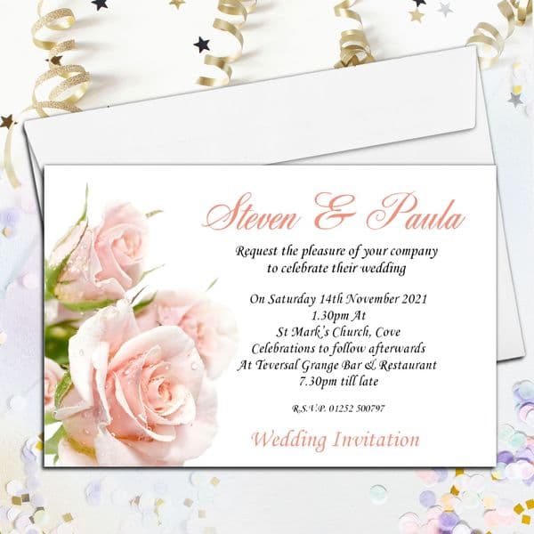 10 Personalised Wedding Invitations Day/Evening N26