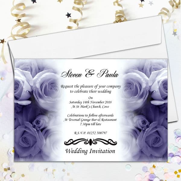 10 Personalised Wedding Invitations Day/Evening N30