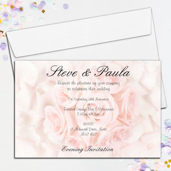 10 Personalised Wedding Invitations Day or Evening N12