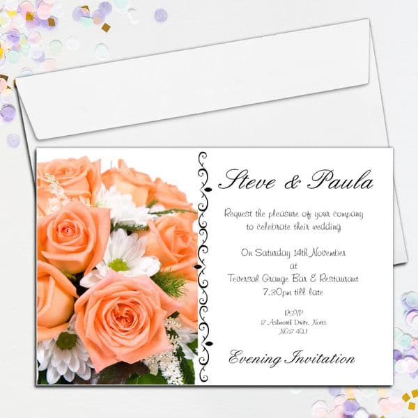 10 Personalised Wedding Invitations Day or Evening N13