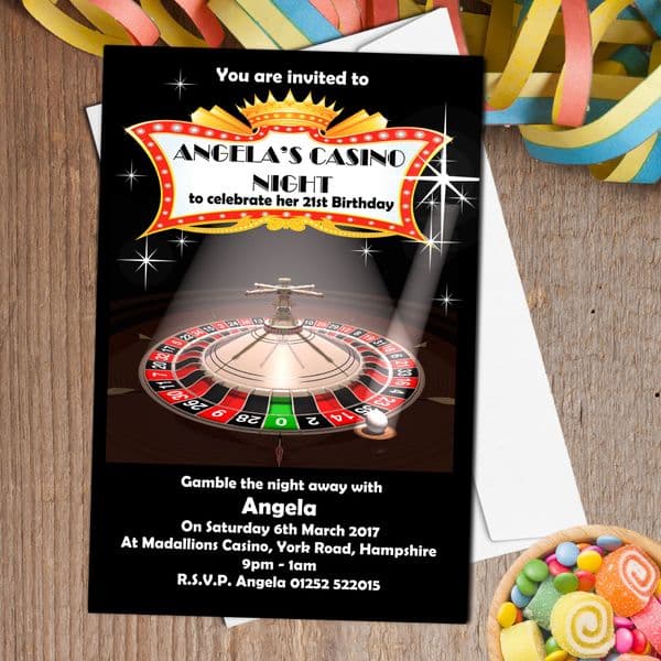 Personalised Casino Party Invitations
