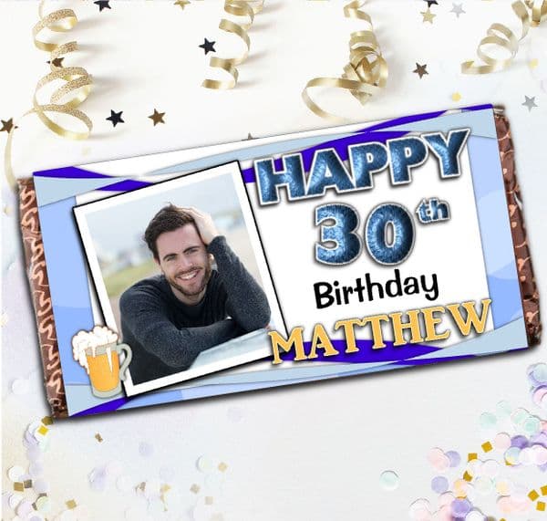 Personalised Beer Happy Birthday 110g Chocolate Bar - Gift N70