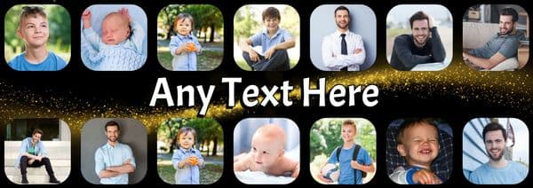 Personalised Birthday Banner Photo Party Decoration Poster Celebration Large 5.5ft x 1.9ft
