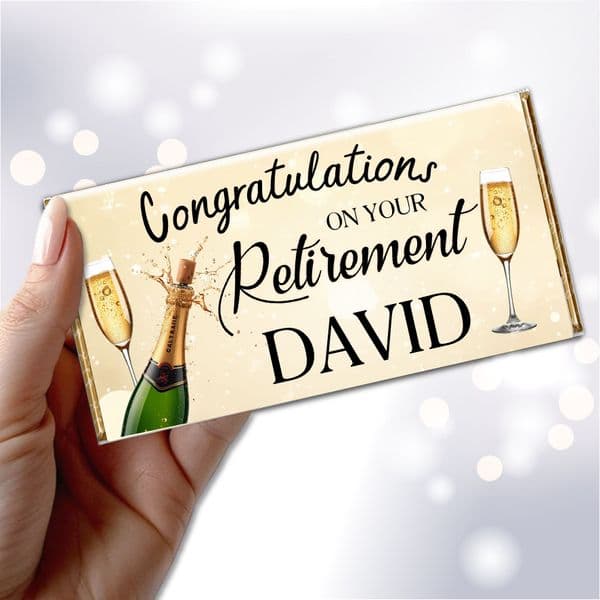 Personalised Congratulations on your Retirement Milk Chocolate Bar -  Gift N163