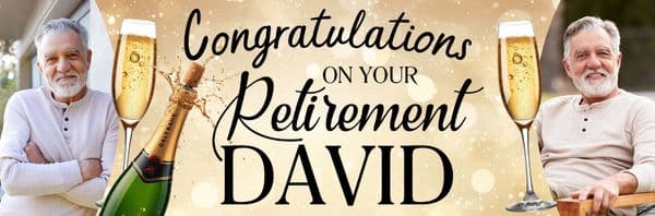 Personalised Congratulations on your Retirement Photo Banners N102