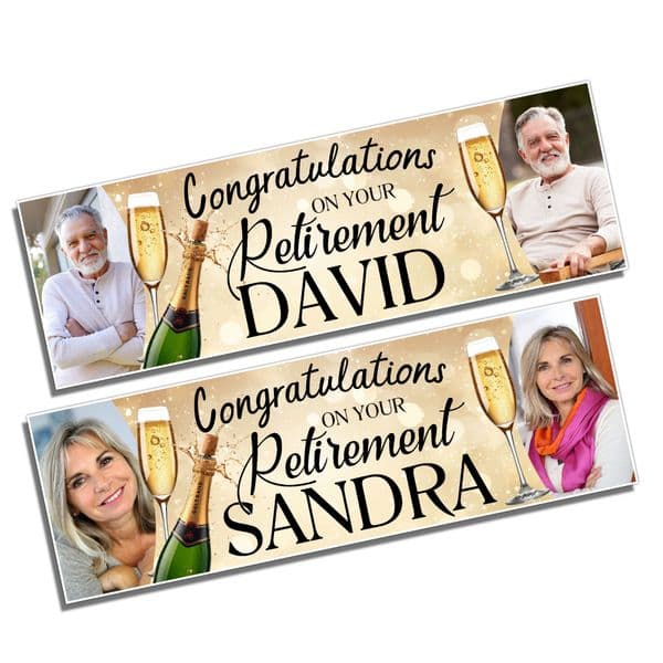 Personalised Congratulations on your Retirement Photo Banners N102