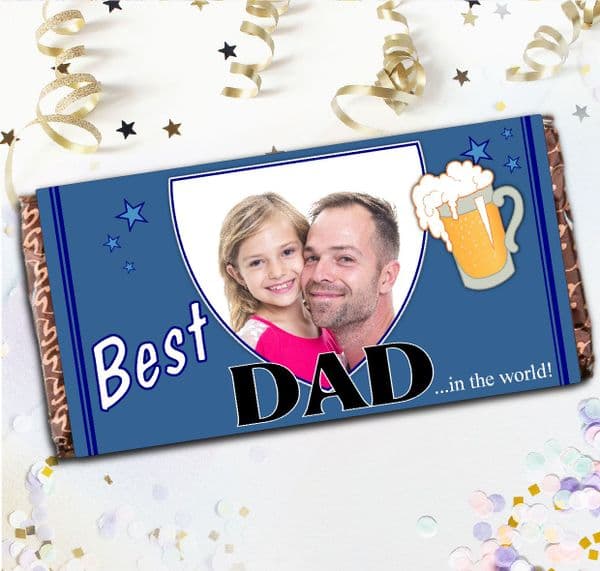 Personalised Fathers Day Milk Chocolate Bar - Gift Idea N10