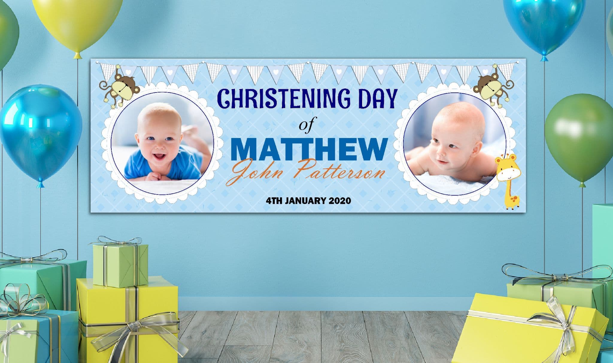 Image 7 for Christening Banner Template Free