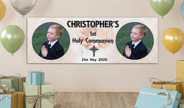 Personalised GIANT Large Girls Boys Holy Communion Poster Banner N25