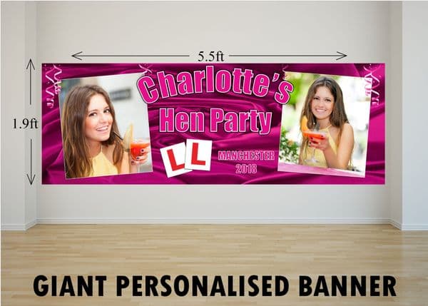 Personalised GIANT Large Hen Night Party Bride To Be Bachelorette Poster Banner N4