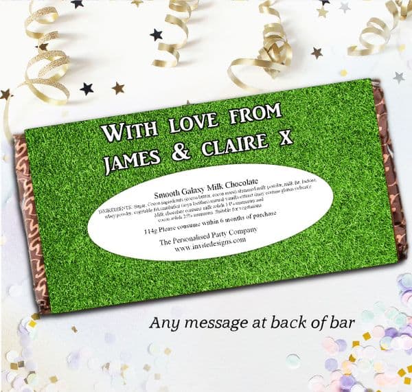 Personalised Golf Humour Happy Birthday 110g Milk Chocolate Bar -  Gift N61