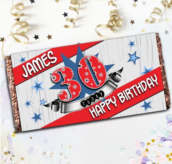 Personalised Happy Birthday Milk Chocolate Bar Gift N137