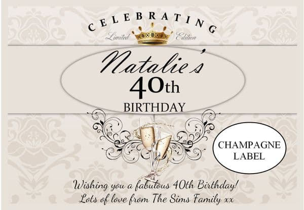 Personalized Champagne Bottle Label – Customizable For Birthdays & Any Occasion