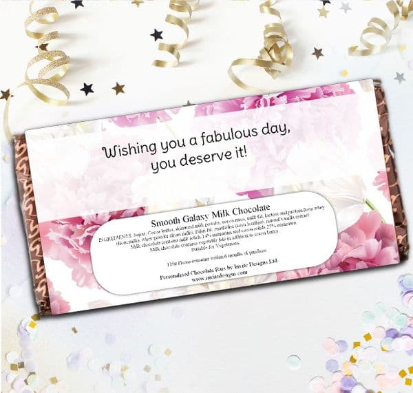 Personalised Happy Mothers Day Milk Chocolate Bar -  Gift for her N143