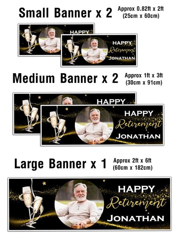 Personalised Happy Retirement Photo Banners N69