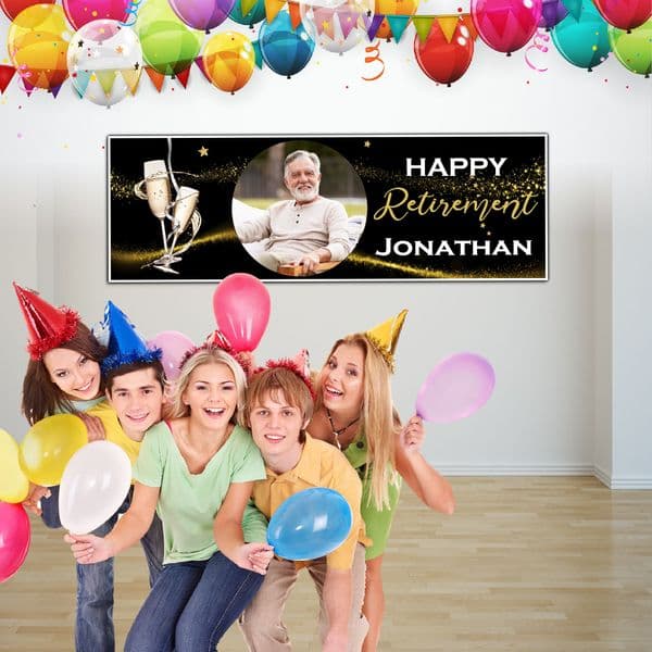Personalised Happy Retirement Photo Banners N69