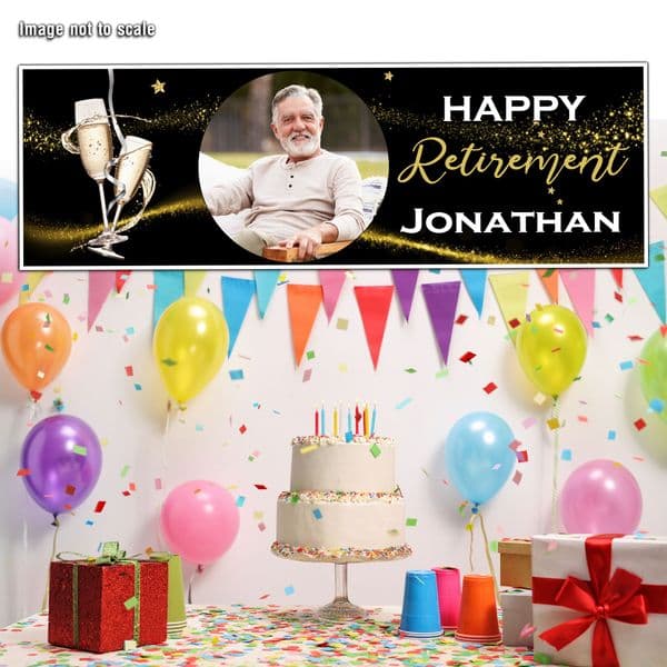 Personalised Happy Retirement Photo Banners N69